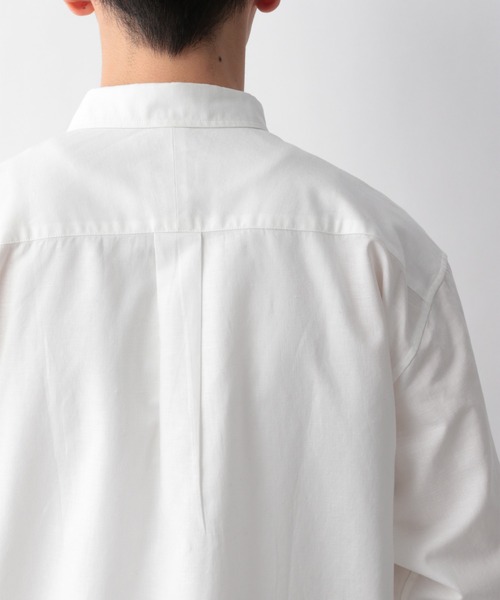 GLOBAL WORK（グローバルワーク）の「リネンシャツ長袖/928198（シャツ/ブラウス・メンズ・ホワイト/ブラック/ミント/シャーベット・SMALL/MEDIUM/LARGE/X-LARGE）」の17枚目の写真