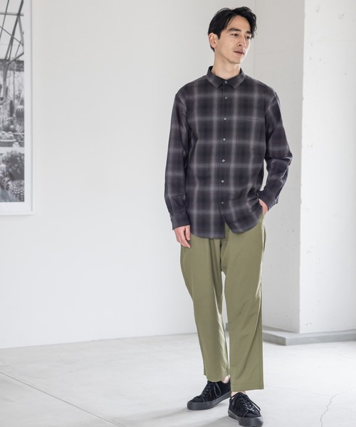 GLOBAL WORK（グローバルワーク）の「リネンシャツ長袖/928198（シャツ/ブラウス・メンズ・ホワイト/ブラック/ミント/シャーベット・SMALL/MEDIUM/LARGE/X-LARGE）」の21枚目の写真