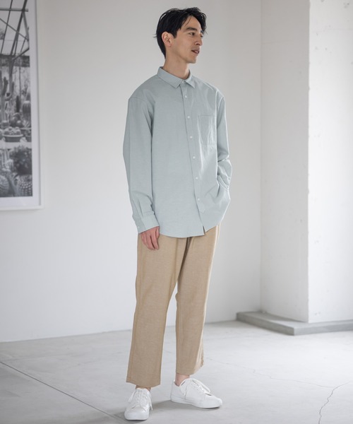 GLOBAL WORK（グローバルワーク）の「リネンシャツ長袖/928198（シャツ/ブラウス・メンズ・ホワイト/ブラック/ミント/シャーベット・SMALL/MEDIUM/LARGE/X-LARGE）」の22枚目の写真