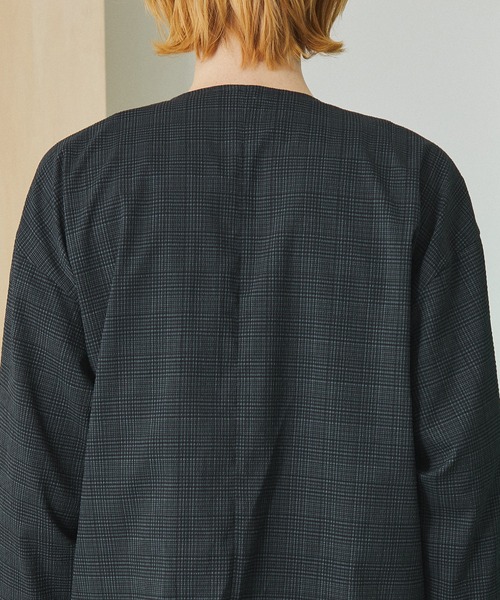 UNITED TOKYO（ユナイテッドトウキョウ）の「Cool Dotair キョウネンカラーレスサマーカーディガン（ノーカラージャケット・メンズ・マルチ/ブラック/ネイビー/ベージュ・1/2/3）」の13枚目の写真