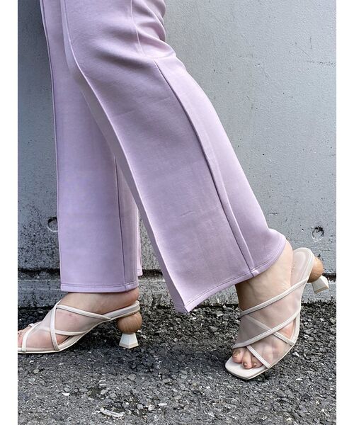 MERCURYDUO（マーキュリーデュオ）の「変形ヒールクロスメッシュサンダル（サンダル・レディース・ベージュ/ブラウン・38/36）」の2枚目の写真