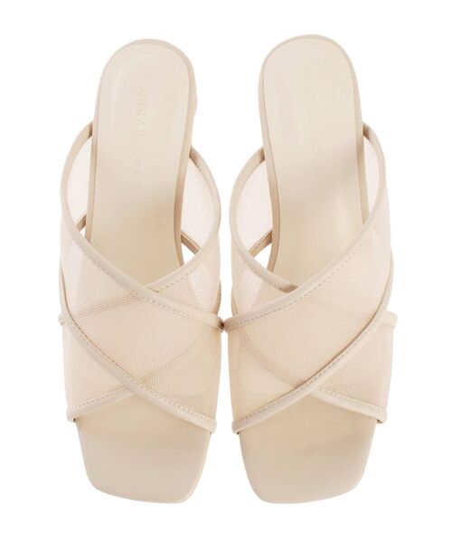 MERCURYDUO（マーキュリーデュオ）の「変形ヒールクロスメッシュサンダル（サンダル・レディース・ベージュ/ブラウン・38/36）」の7枚目の写真