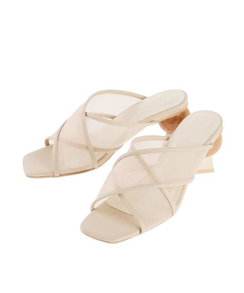 MERCURYDUO（マーキュリーデュオ）の「変形ヒールクロスメッシュサンダル（サンダル・レディース・ベージュ/ブラウン・38/36）」の13枚目の写真