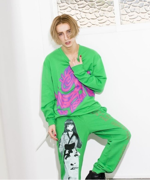 n.SSign ihanjun イハンジュン　スウェット　スモーキーイエロー　M n.SSign ihanjun イハンジュン スウェット スモーキーイエロー M