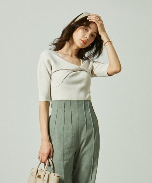 snidel Sustainableトレンチデザインニットプルオーバー SNIDEL（スナイデル）の「Sustainableトレンチデザインニット