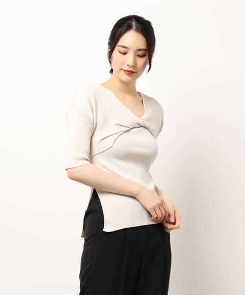 SNIDEL - 完売品♡SNIDEL♡デザインニットプルオーバー♡アイボリー SNIDEL（スナイデル）の「デザインスリーブニットプルオーバー