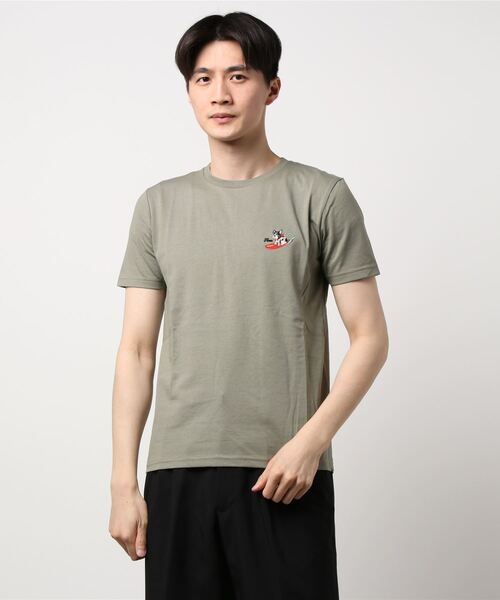 JEANS MATE(ジーンズメイト)の「【ZERO STAIN】ワンポイント刺繍入りTシャツ 汗染み防止加工(Tシャツ/カットソー・メンズ・ホワイト系その他/ホワイト/その他1/ピンク系その他/カーキ/ネイビー/ベージュ/サックスブルー・MEDIUM/LARGE/X-LARGE/SMALL)」の5枚目の写真
