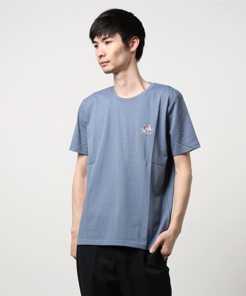 JEANS MATE(ジーンズメイト)の「【ZERO STAIN】ワンポイント刺繍入りTシャツ 汗染み防止加工(Tシャツ/カットソー・メンズ・ホワイト系その他/ホワイト/その他1/ピンク系その他/カーキ/ネイビー/ベージュ/サックスブルー・MEDIUM/LARGE/X-LARGE/SMALL)」の1枚目の写真