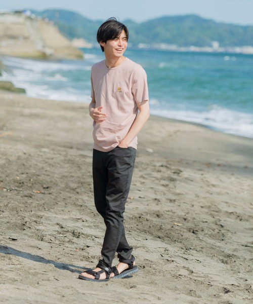 JEANS MATE(ジーンズメイト)の「【ZERO STAIN】ワンポイント刺繍入りTシャツ 汗染み防止加工(Tシャツ/カットソー・メンズ・ホワイト系その他/ホワイト/その他1/ピンク系その他/カーキ/ネイビー/ベージュ/サックスブルー・MEDIUM/LARGE/X-LARGE/SMALL)」の21枚目の写真