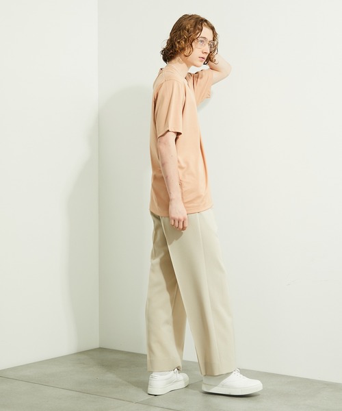 PUBLIC TOKYO（パブリックトウキョウ）の「極 ココTシャツ ビッグシルエット　”圧倒的な『ココち良さ』を実現したクルーネック無地Tシャツ”（Tシャツ/カットソー・メンズ・ホワイト/ブラック/ダークグレー/ミント/ピンク系その他/ネイビー/サックスブルー/グレイッシュベージュ・1/2/4/3）」の13枚目の写真