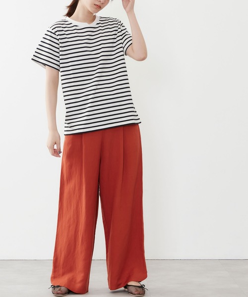POU DOU DOU(プードゥドゥ)の「リネンレーヨンマリンパンツ(その他パンツ・レディース・オレンジ/ダークブルー/キナリ・3)」の12枚目の写真