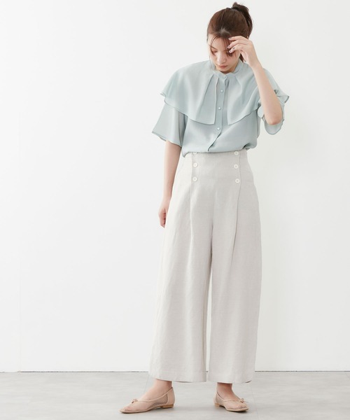 POU DOU DOU(プードゥドゥ)の「リネンレーヨンマリンパンツ(その他パンツ・レディース・オレンジ/ダークブルー/キナリ・3)」の17枚目の写真