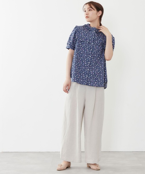 POU DOU DOU(プードゥドゥ)の「リネンレーヨンマリンパンツ(その他パンツ・レディース・オレンジ/ダークブルー/キナリ・3)」の10枚目の写真