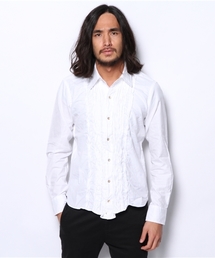 KATHARINE HAMNETT LONDON  | 100/2RANDOM TUCK / 100/2 ランダム タックシャツ(シャツ/ブラウス)