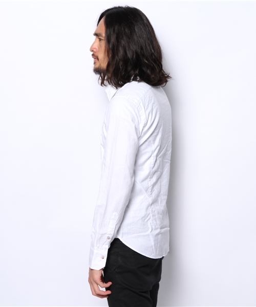 KATHARINE HAMNETT LONDON (キャサリンハムネットロンドン)の「100/2RANDOM TUCK / 100/2 ランダム タックシャツ(シャツ/ブラウス・メンズ・ホワイト/ブラック/グリーン・AL/MEDIUM/LARGE)」の5枚目の写真