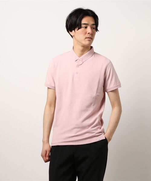 DSTREZZED（ディストレス）の「【DSTREZZED】 コットン ストレッチ POLO（ポロシャツ・メンズ・ホワイト/ネイビー/ライトピンク/ブラック・4/3/2）」の2枚目の写真