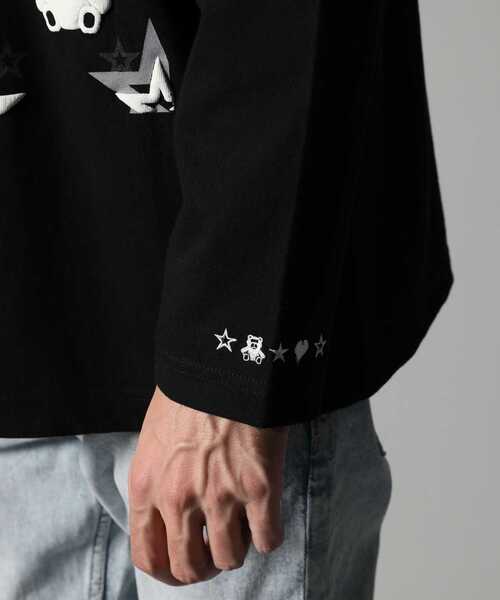 STUD MUFFIN（スタッドマフィン）の「STUD MUFFIN/スタッドマフィン/コットン天竺 ベアハートマルチフォームプリント LS Tシャツ（Tシャツ/カットソー・メンズ・ホワイト/ブラック・2/4/3）」の14枚目の写真