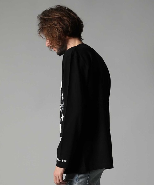 STUD MUFFIN（スタッドマフィン）の「STUD MUFFIN/スタッドマフィン/コットン天竺 ベアハートマルチフォームプリント LS Tシャツ（Tシャツ/カットソー・メンズ・ホワイト/ブラック・2/4/3）」の15枚目の写真