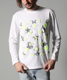 STUD MUFFIN | STUD MUFFIN/スタッドマフィン/コットン天竺 ベアハートマルチフォームプリント LS Tシャツ(Tシャツ/カットソー)