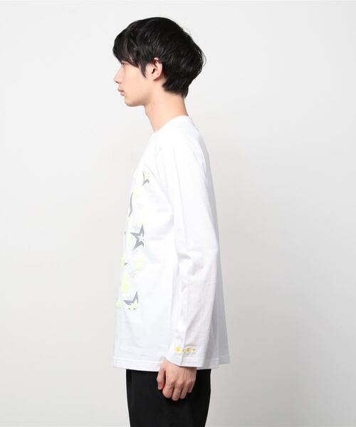 STUD MUFFIN（スタッドマフィン）の「STUD MUFFIN/スタッドマフィン/コットン天竺 ベアハートマルチフォームプリント LS Tシャツ（Tシャツ/カットソー・メンズ・ホワイト/ブラック・2/4/3）」の11枚目の写真