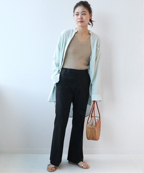 JOURNAL STANDARD relume（ジャーナルスタンダード　レリューム）の「コットンリネンチノフレアパンツ◆（その他パンツ・レディース・ブラック/グリーン系その他/アイボリー・38/36）」の13枚目の写真