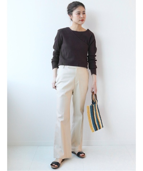 JOURNAL STANDARD relume（ジャーナルスタンダード　レリューム）の「コットンリネンチノフレアパンツ◆（その他パンツ・レディース・ブラック/グリーン系その他/アイボリー・38/36）」の22枚目の写真