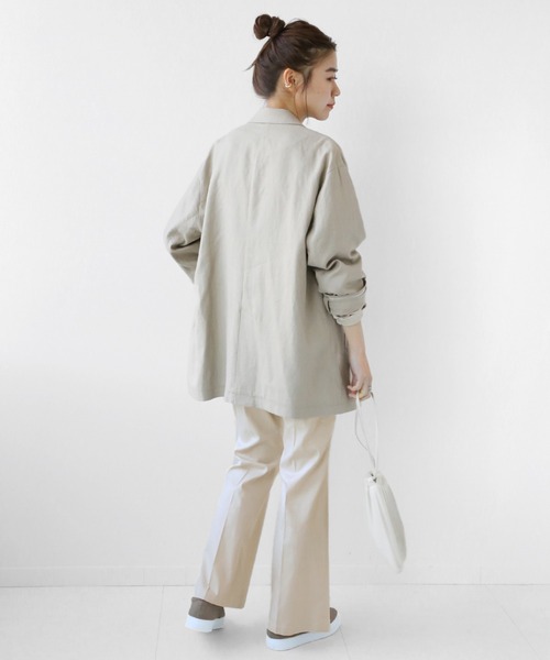 JOURNAL STANDARD relume（ジャーナルスタンダード　レリューム）の「コットンリネンチノフレアパンツ◆（その他パンツ・レディース・ブラック/グリーン系その他/アイボリー・38/36）」の7枚目の写真