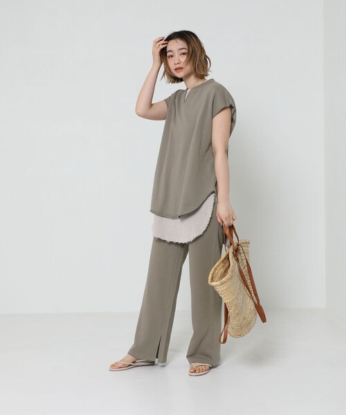 Sig FREAK'S STORE（シグフリークスストア）の「スウェットパンツセットアップ（セットアップ・レディース・グレー/ブラウン・ﾌﾘ-）」の3枚目の写真