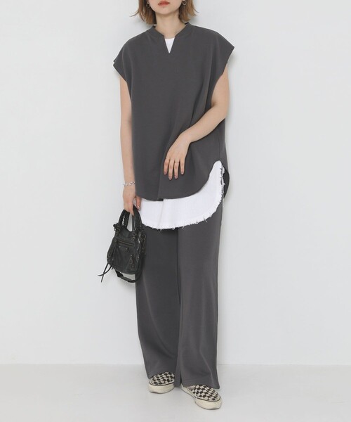 Sig FREAK'S STORE（シグフリークスストア）の「スウェットパンツセットアップ（セットアップ・レディース・グレー/ブラウン・ﾌﾘ-）」の13枚目の写真