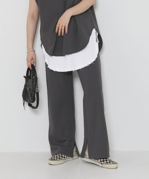 Sig FREAK'S STORE（シグフリークスストア）の「スウェットパンツセットアップ（セットアップ・レディース・グレー/ブラウン・ﾌﾘ-）」の15枚目の写真