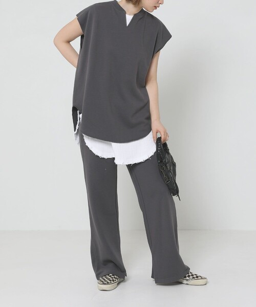 Sig FREAK'S STORE（シグフリークスストア）の「スウェットパンツセットアップ（セットアップ・レディース・グレー/ブラウン・ﾌﾘ-）」の16枚目の写真