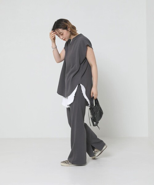 Sig FREAK'S STORE（シグフリークスストア）の「スウェットパンツセットアップ（セットアップ・レディース・グレー/ブラウン・ﾌﾘ-）」の19枚目の写真