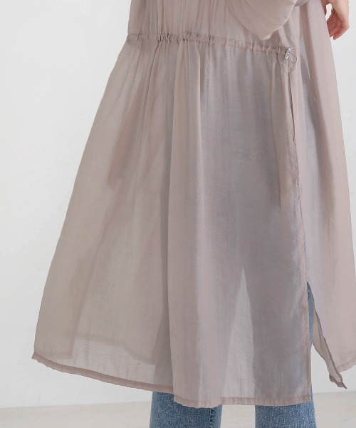 Bou Jeloud（ブージュルード）の「袖ボリュームシアーロングブルゾン（ブルゾン・レディース・ブラック/ライム/グレイッシュベージュ・38）」の15枚目の写真