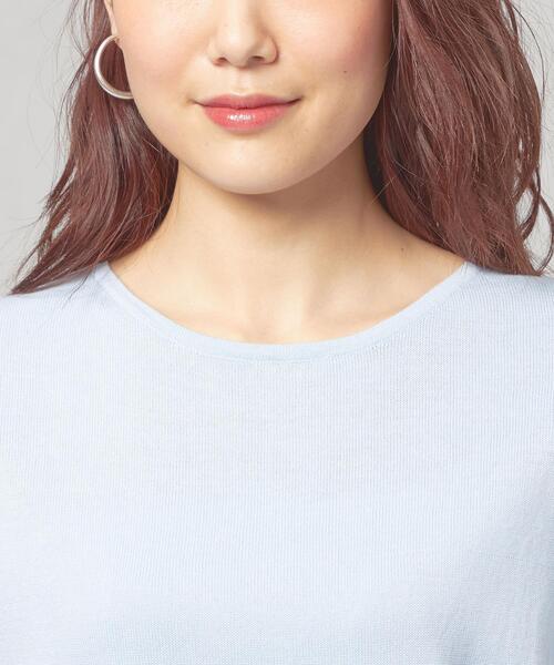 closet story（クローゼットストーリー）の「＜closet story＞□CSC テンジク フレンチスリーブニット [抗菌防臭] -手洗い可能-（ニット/セーター・レディース・ホワイト/ライトブルー・FREE）」の8枚目の写真