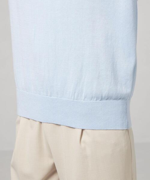 closet story（クローゼットストーリー）の「＜closet story＞□CSC テンジク フレンチスリーブニット [抗菌防臭] -手洗い可能-（ニット/セーター・レディース・ホワイト/ライトブルー・FREE）」の10枚目の写真