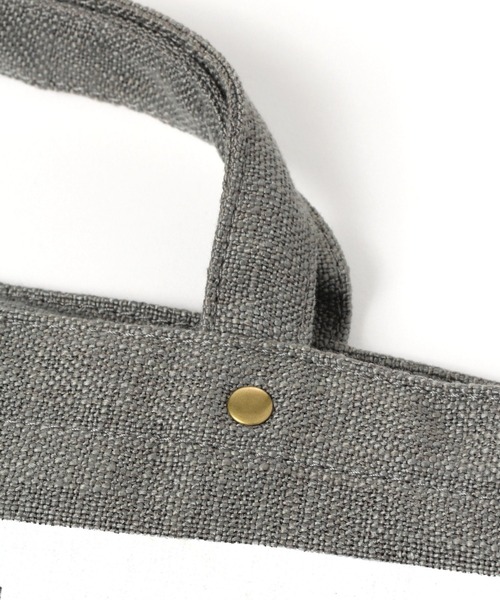 niko and...（ニコアンド）の「オリジナルニコロゴジュート風2WAYトートバッグ（トートバッグ・レディース・ベージュ/チャコール・0）」の9枚目の写真