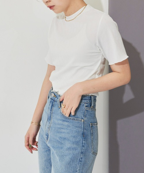 Aunt Marie's(アントマリーズ)の「ハーフスリーブメローカットソー / Tシャツ(Tシャツ/カットソー・レディース・ホワイト/ブラック/グレー・FREE)」の16枚目の写真