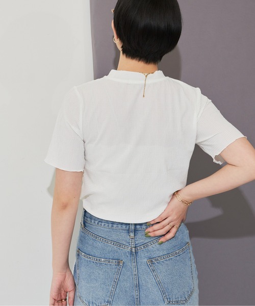 Aunt Marie's(アントマリーズ)の「ハーフスリーブメローカットソー / Tシャツ(Tシャツ/カットソー・レディース・ホワイト/ブラック/グレー・FREE)」の17枚目の写真