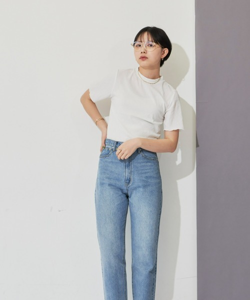 Aunt Marie's(アントマリーズ)の「ハーフスリーブメローカットソー / Tシャツ(Tシャツ/カットソー・レディース・ホワイト/ブラック/グレー・FREE)」の19枚目の写真