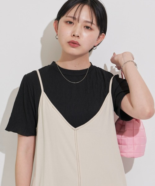 Aunt Marie's(アントマリーズ)の「ハーフスリーブメローカットソー / Tシャツ(Tシャツ/カットソー・レディース・ホワイト/ブラック/グレー・FREE)」の4枚目の写真