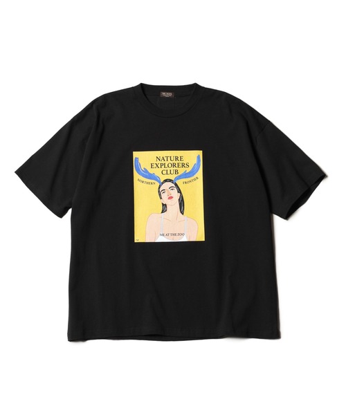 MR.OLIVE(ミスターオリーブ)の「AZUSA IIDA × MR.OLIVE コラボレーション / NORTHERN FRONTIER アートTシャツ(Tシャツ/カットソー・メンズ・ブラック/オフホワイト・MEDIUM/LARGE/X-LARGE)」の2枚目の写真