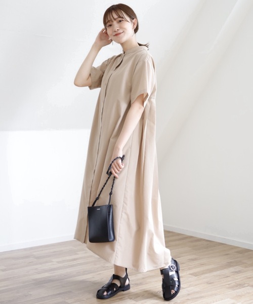 Unfield バックプリーツシャツワンピース ワンピース Unfield アンフィールド のファッション ワンピース ドレス ワンピース セール Unfield バックプリーツシャツワンピース ワンピース Unfield アンフィールド のファッション ワンピース ドレス ワンピース セール