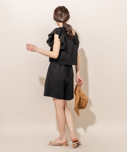 mline（エムライン）の「[mline] WEB限定 タックショートパンツ（その他パンツ・レディース・ブラック/ベージュ・FREE）」の18枚目の写真