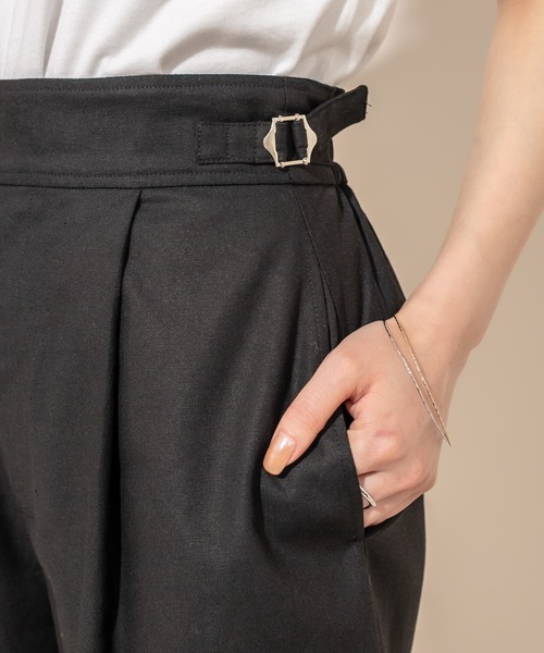 mline（エムライン）の「[mline] WEB限定 タックショートパンツ（その他パンツ・レディース・ブラック/ベージュ・FREE）」の10枚目の写真