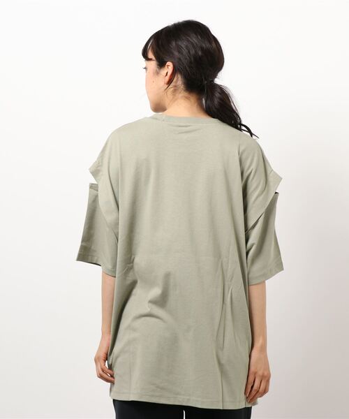 179/WG(イチナナキュウダブルジー)の「カッティングTシャツ(Tシャツ/カットソー・レディース・オレンジ/カーキ/オフホワイト・FREE)」の18枚目の写真