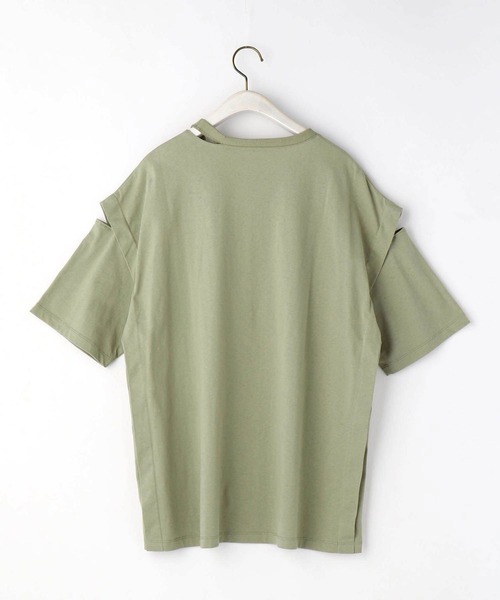 179/WG(イチナナキュウダブルジー)の「カッティングTシャツ(Tシャツ/カットソー・レディース・オレンジ/カーキ/オフホワイト・FREE)」の8枚目の写真