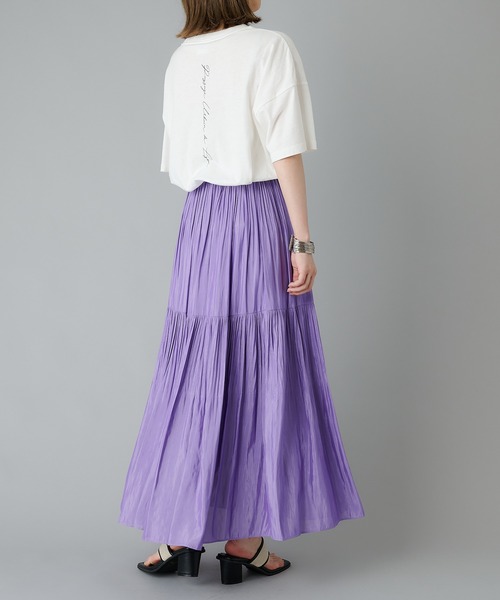 CIAOPANIC（チャオパニック）の「2段プリーツロングSK（スカート・レディース・ライム/バイオレット・FREE）」の15枚目の写真