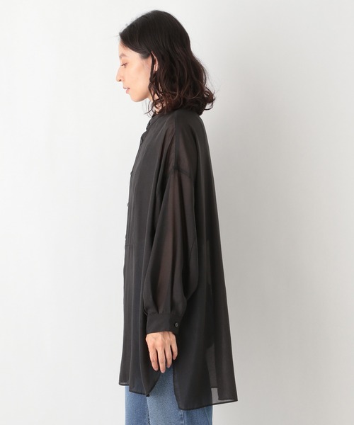 LEPSIM（レプシィム）の「フロントキリカエチュニック　947852（シャツ/ブラウス・レディース・キャメル/ベージュ/ブラック・FREE）」の9枚目の写真