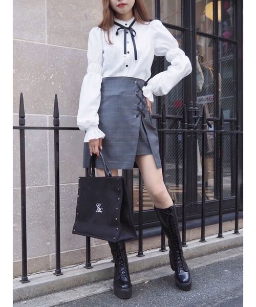 EATME（イートミー）の「レースアップロングブーツ（ブーツ・レディース・ブラック・S/M/L）」の7枚目の写真