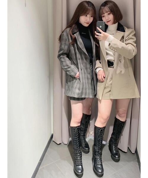 EATME（イートミー）の「レースアップロングブーツ（ブーツ・レディース・ブラック・S/M/L）」の12枚目の写真